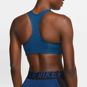 Nike Swoosh Bv3636-432 - Sujetador deportivo para mujer, Azul valeriano/Negro, XS