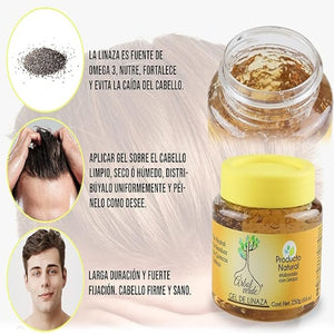 Gel fijador de cabello a base de Linaza Árbol Verde - 250 gr