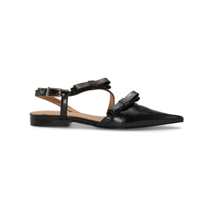 GANNI - Flats con tira trasera y detalle de moño