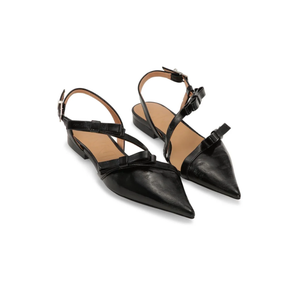 GANNI - Flats con tira trasera y detalle de moño