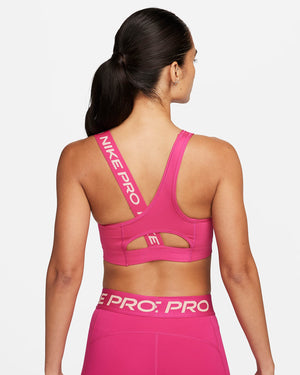 Nike Pro Swoosh - Bra deportivo asimétrico de media sujeción para mujer